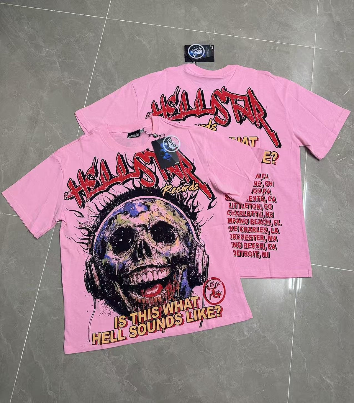 Hellstar Skull Records Graphic T-Shirt — context