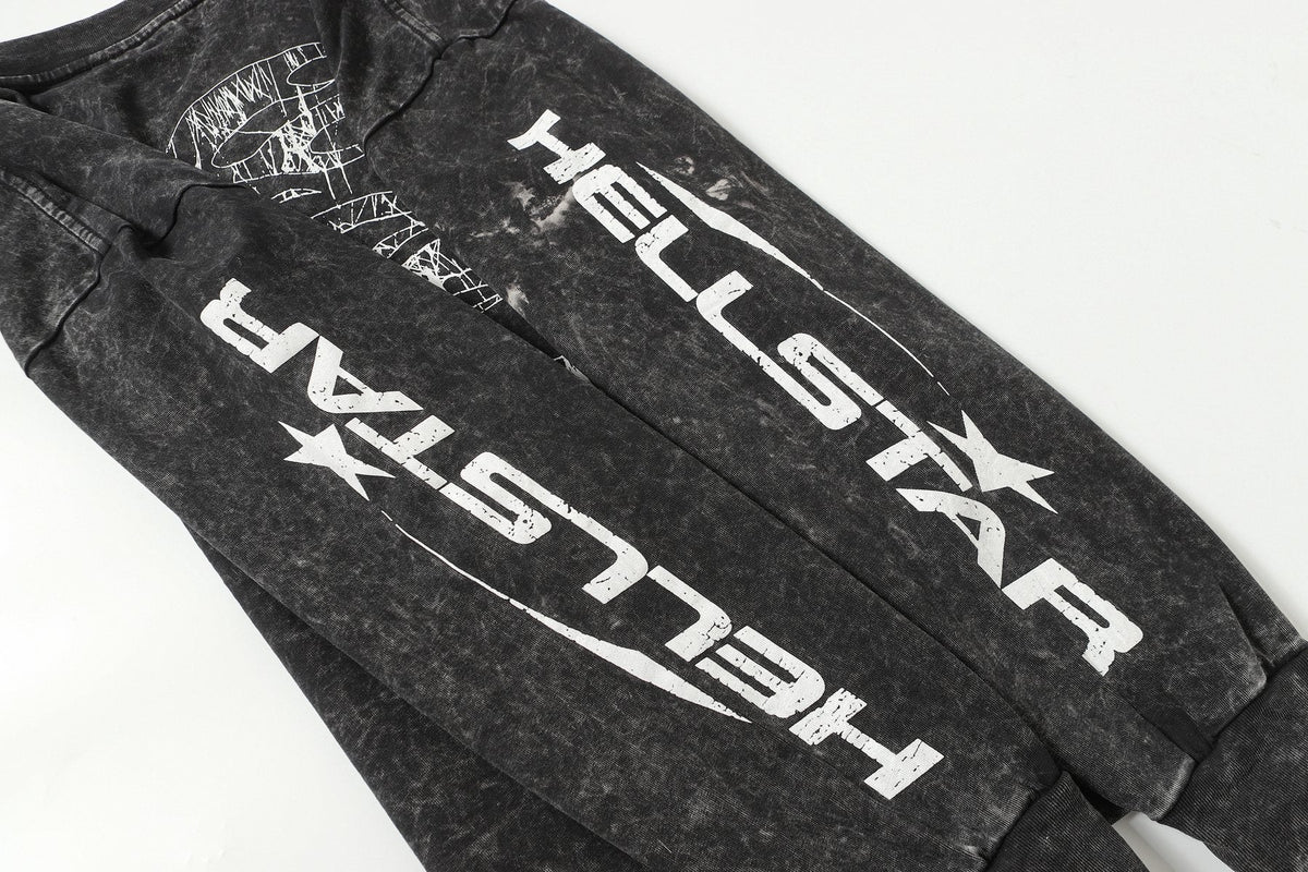 Hellstar Aircraft Star Graphic Long-Sleeve T-Shirt — detail