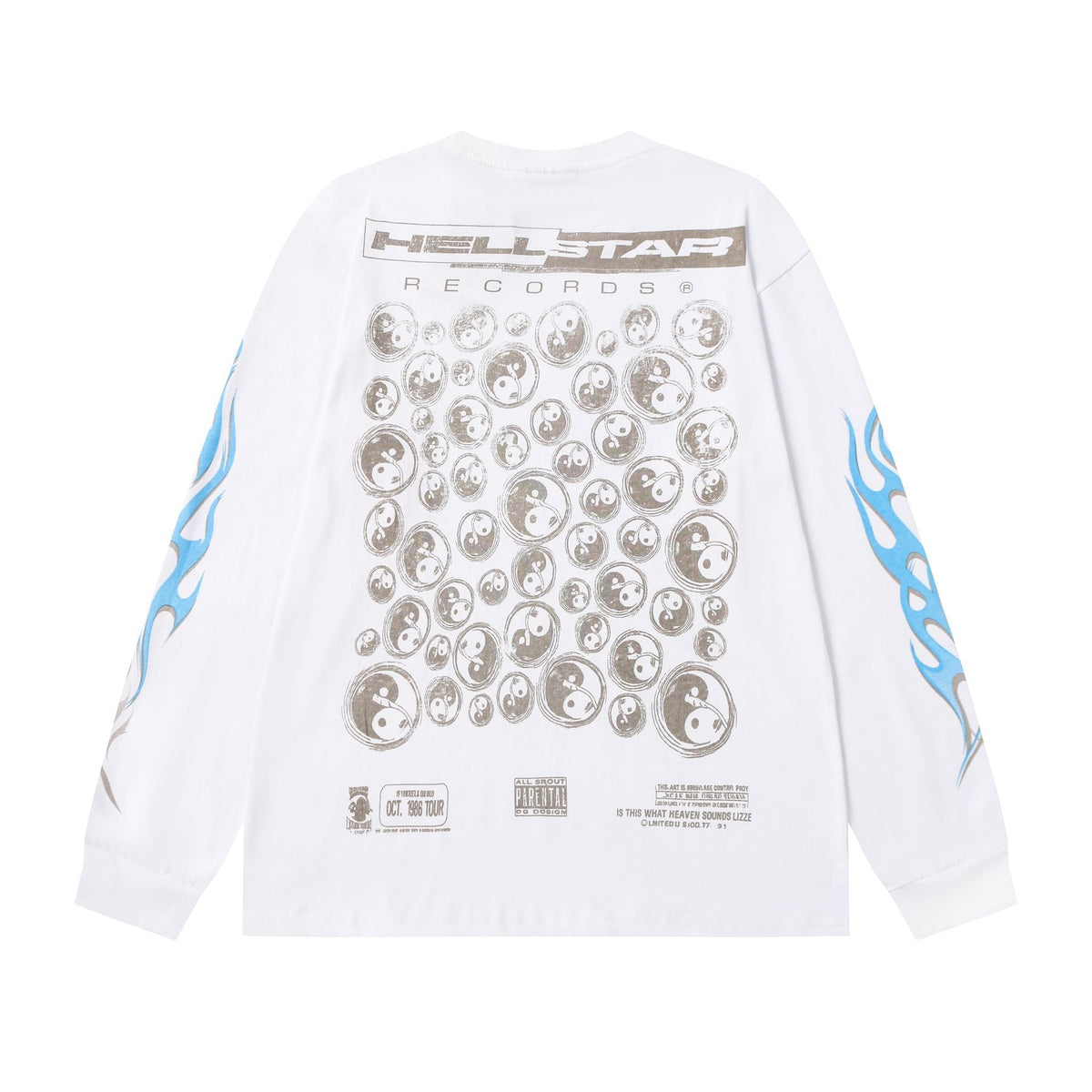 Hellstar Flame Turntable Graphic Long-Sleeve T-Shirt — back