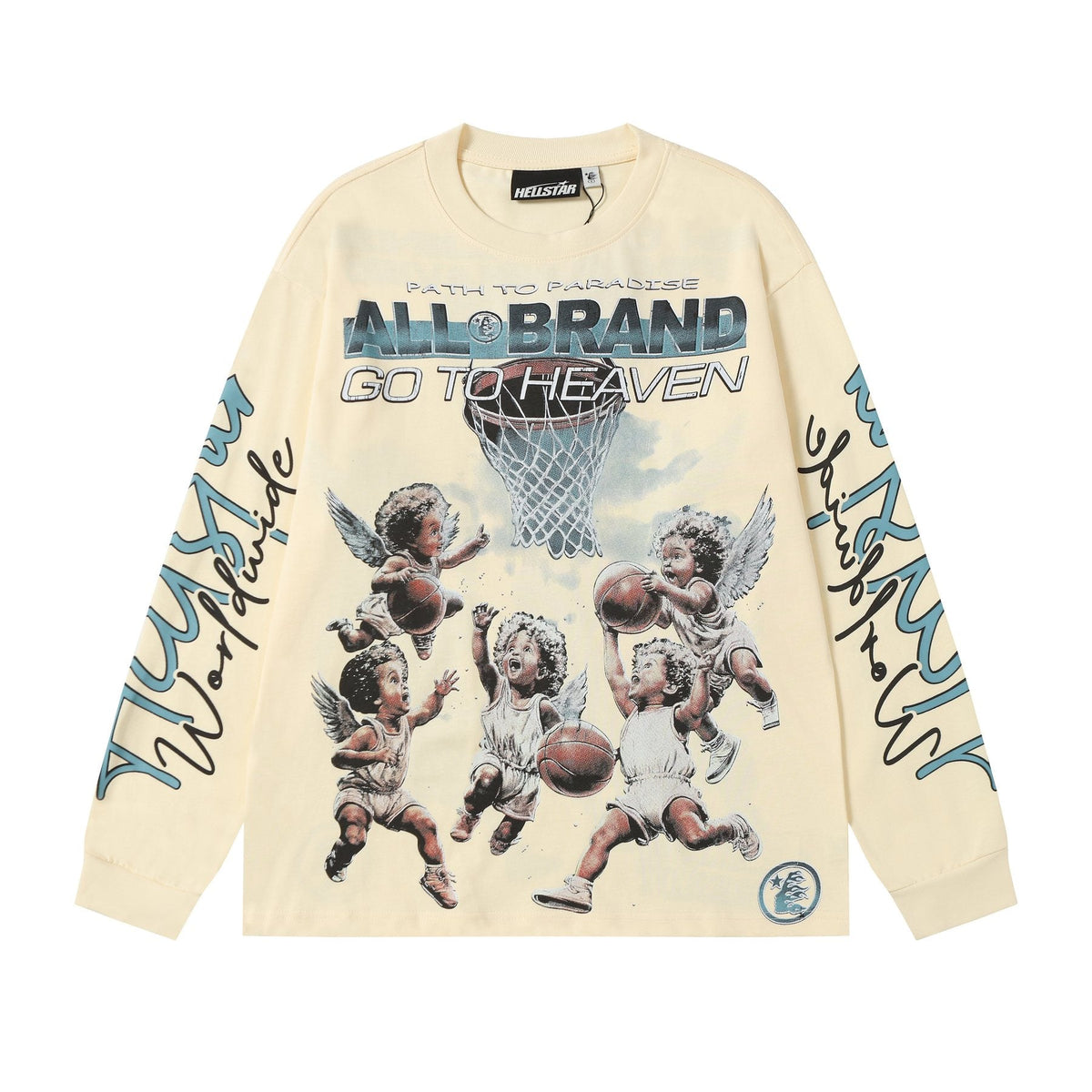 Hellstar Angel Basketball Graphic Long-Sleeve T-Shirt — front