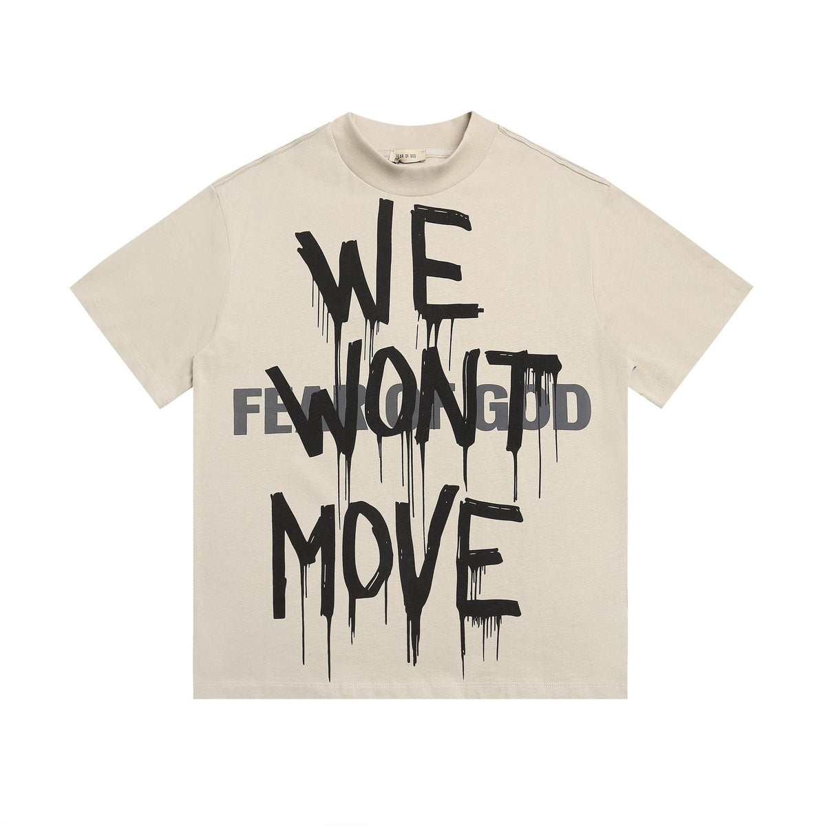 Fear of God Beige Graphic T-Shirt — front