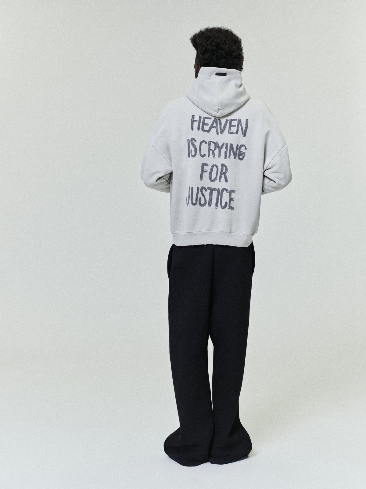 Fear of God Heaven Is Crying for Justice Graphic Hoodie — context