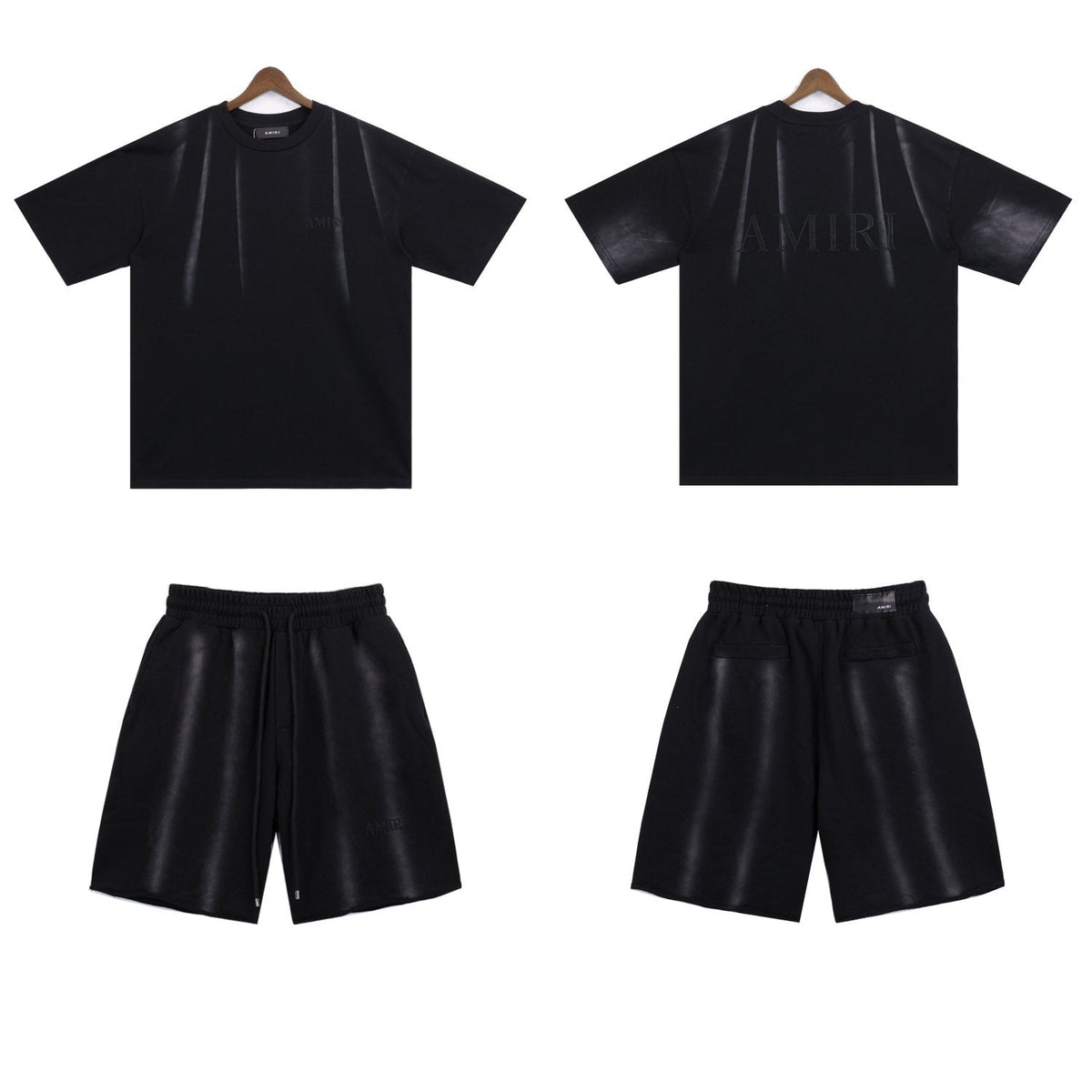 AMIRI Washed Embroidered T-Shirt & Shorts Set — hero