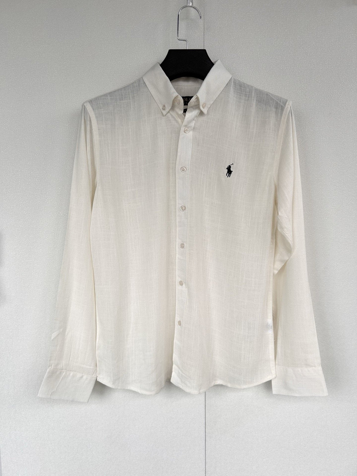 Test2-Ralph Lauren Ivory White Linen Long-Sleeve Shirt — hero