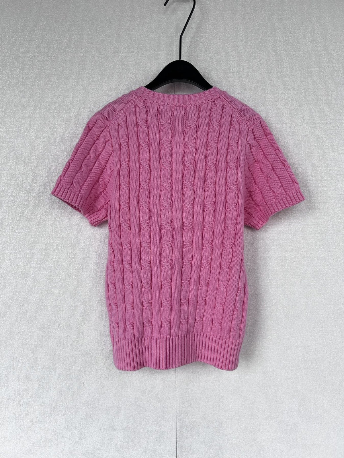 Test2-Ralph Lauren Women's Short-Sleeve Cable-Knit Sweater — back